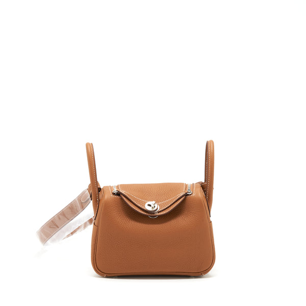 Hermes Mini Lindy Clemence Gold SHW Stamp Z