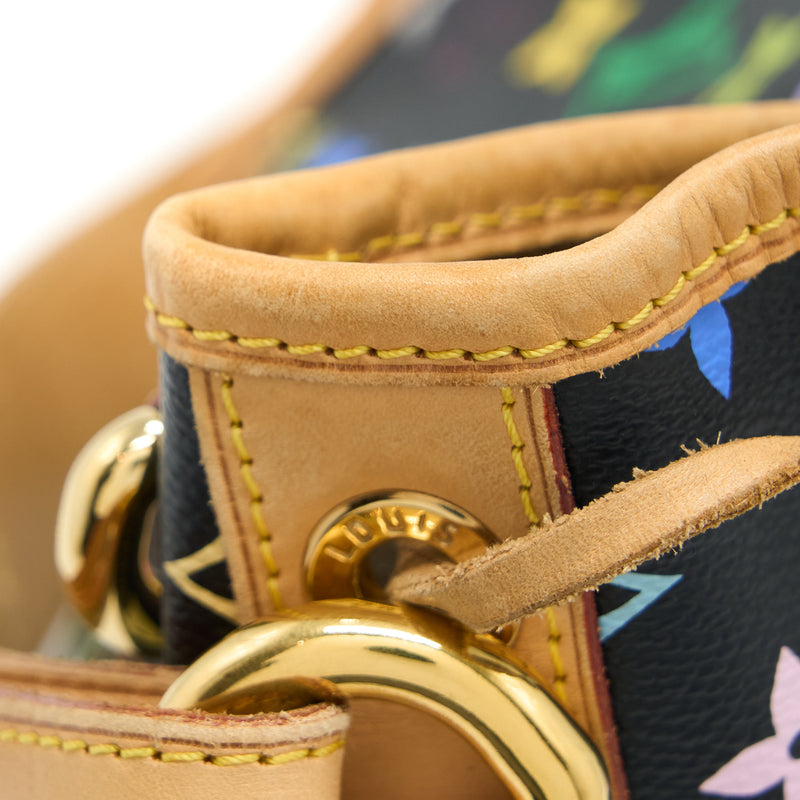Louis Vuitton Petit Noe Black Multicolour Monogram Canvas GHW