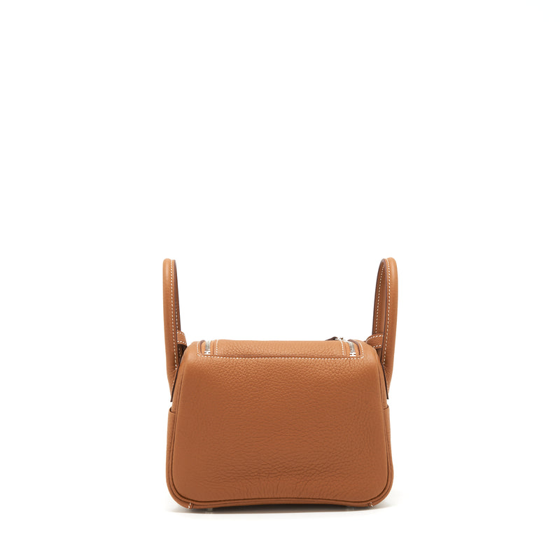 Hermes Mini Lindy Clemence Gold SHW Stamp Z