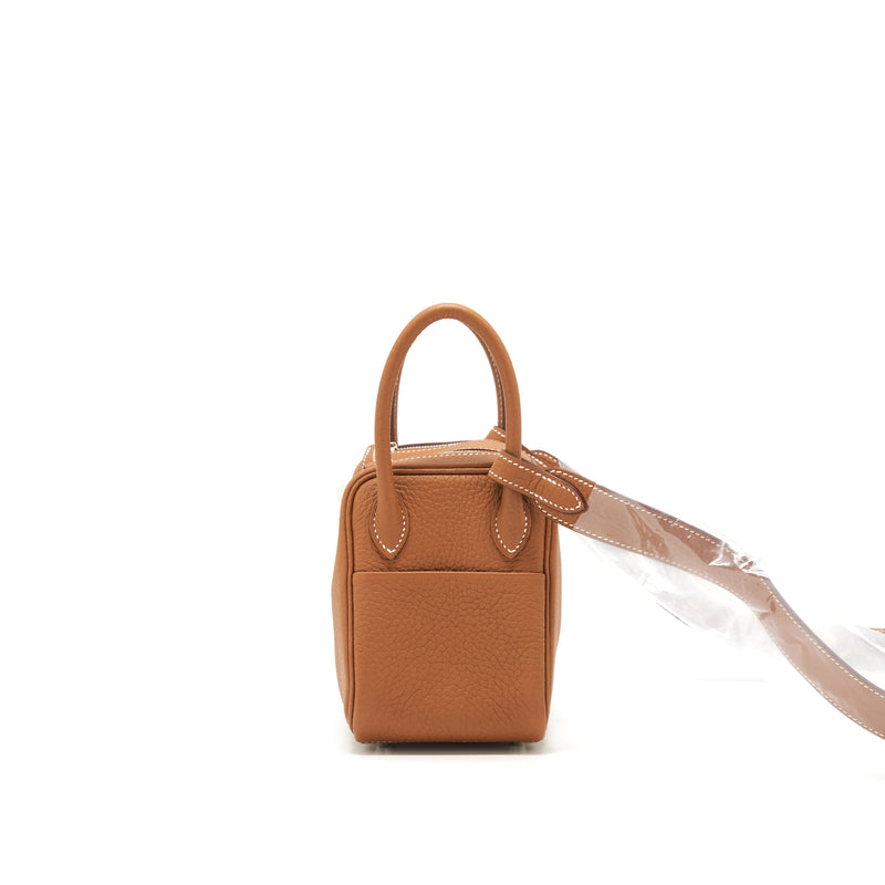 Hermes Mini Lindy Clemence Gold SHW Stamp Z