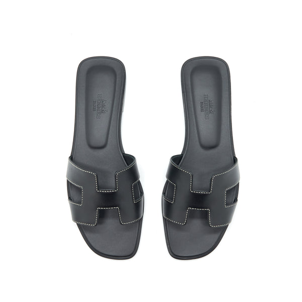 Hermes Size 36.5 Oran Sandal Box Black