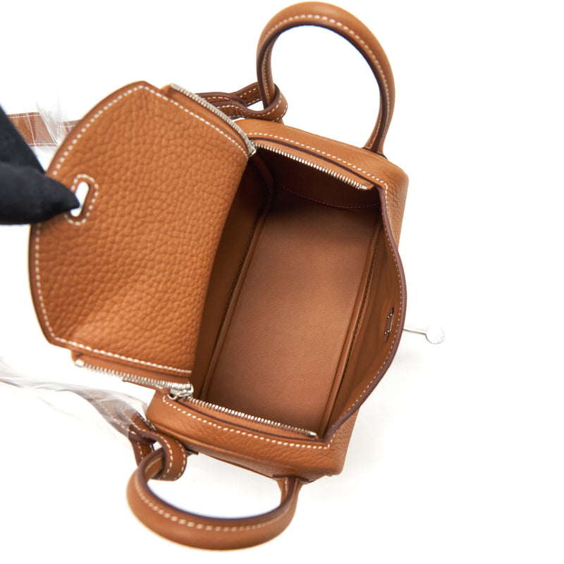 Hermes Mini Lindy Clemence Gold SHW Stamp Z