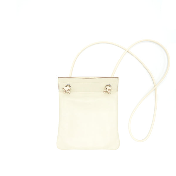 Hermes Aline Mini Swift Craie/ Nata SHW Stamp Y