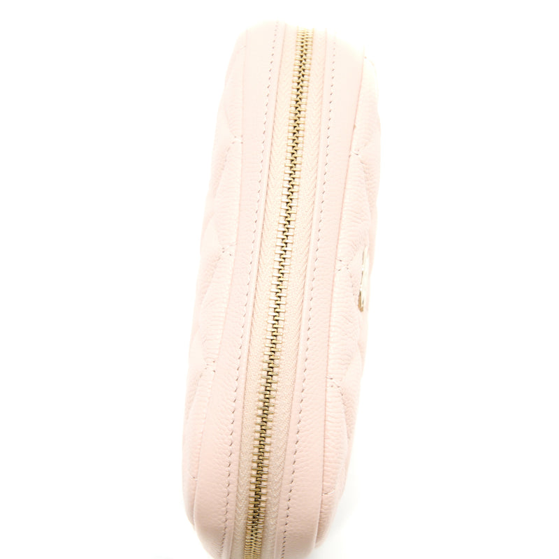 Chanel 21C Small Cosmetic Pouch Caviar Rose Clair LGHW