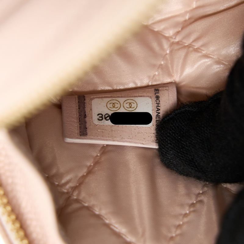 Chanel 21C Small Cosmetic Pouch Caviar Rose Clair LGHW