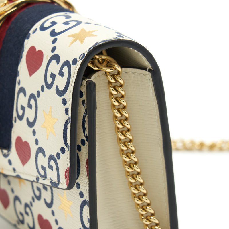 Gucci Mini Sylvie Crossbody Bag White/Multicolour GHW