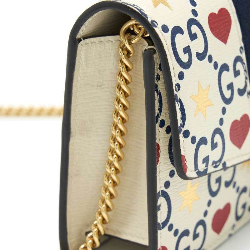 Gucci Mini Sylvie Crossbody Bag White/Multicolour GHW