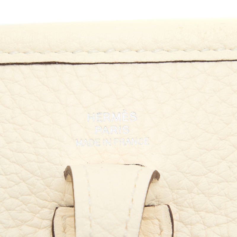 Hermes Mini Evelyne Clemence Nata/Multicolor Strap SHW Stamp U