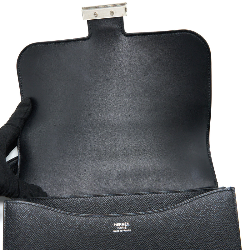 Hermes Constance 24 Epsom Black SHW Stamp A
