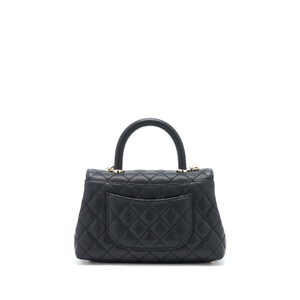 Chanel Coco Handle Caviar Black LGHW(Microchip)