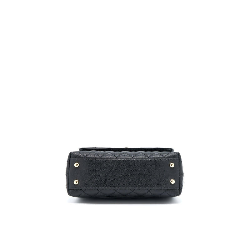 Chanel Coco Handle Caviar Black LGHW(Microchip)