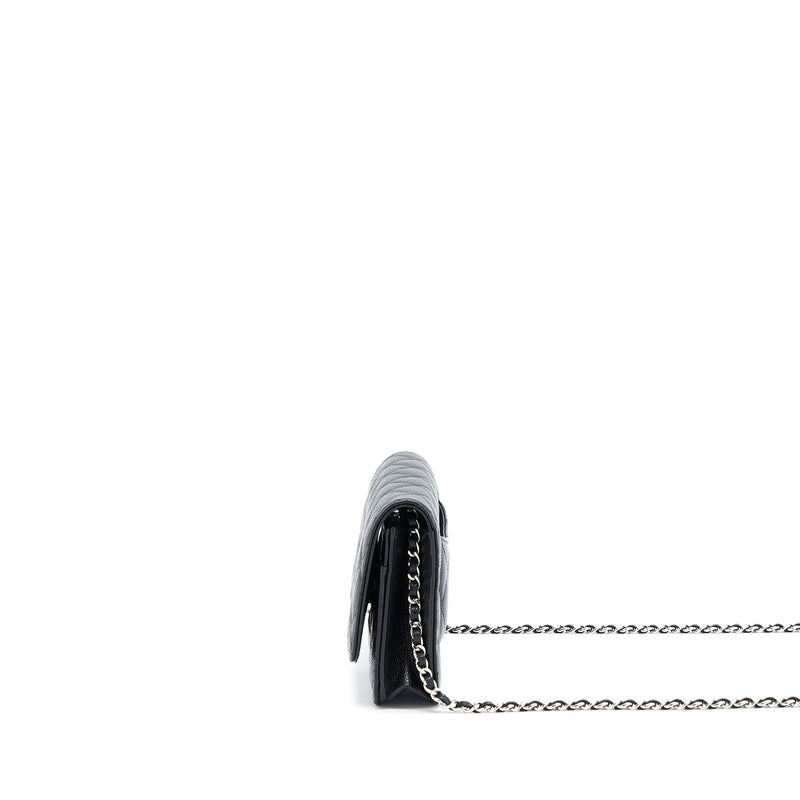 Chanel Classic Wallet On Chain Caviar Black SHW(Microchip)