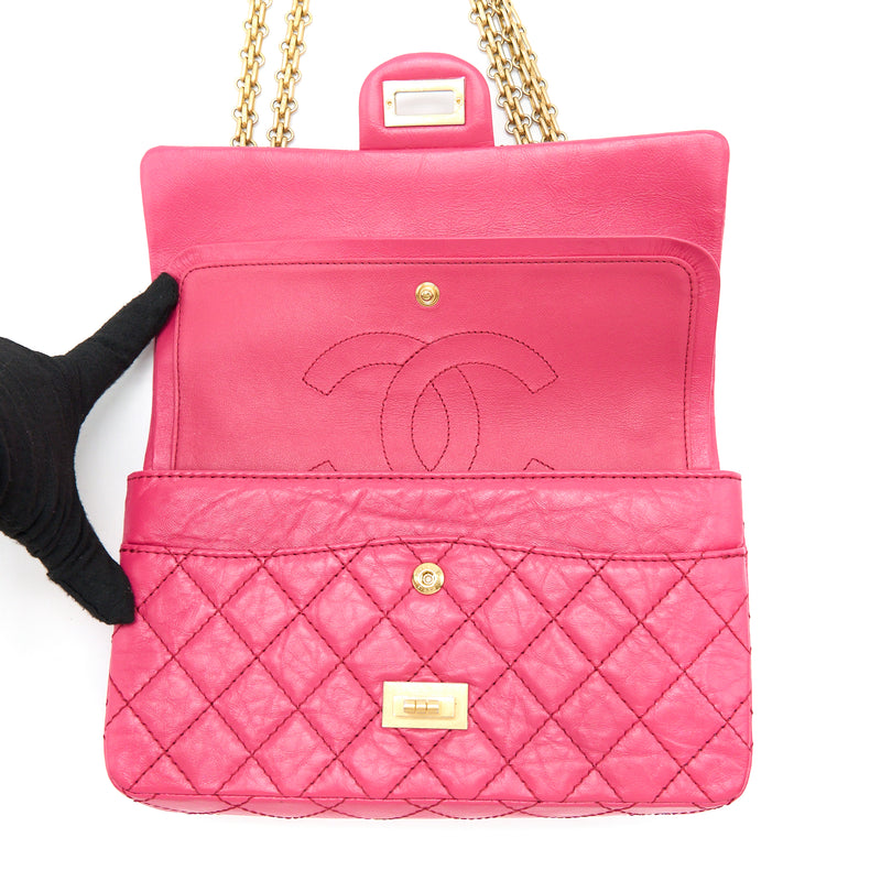 Chanel Small 2.55 Reissue Aged Calfskin Hot Pink Brushed GHW