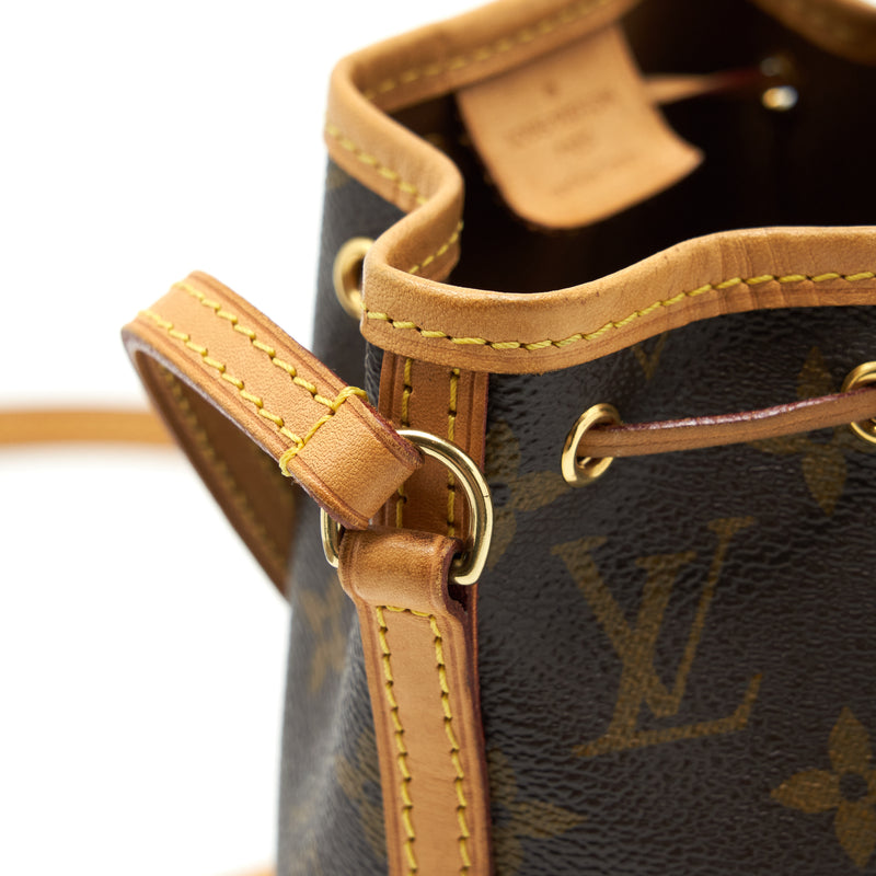 Louis Vuitton Nano Noe Monogram Canvas GHW