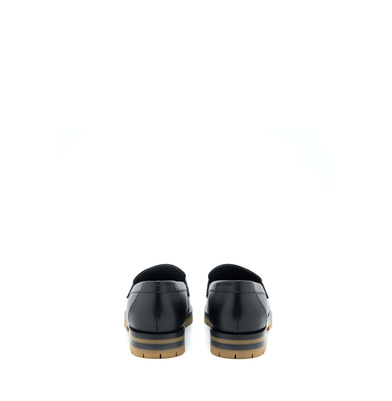 Hermes Size 38 Mocassins Faubourg Calfskin Black SHW