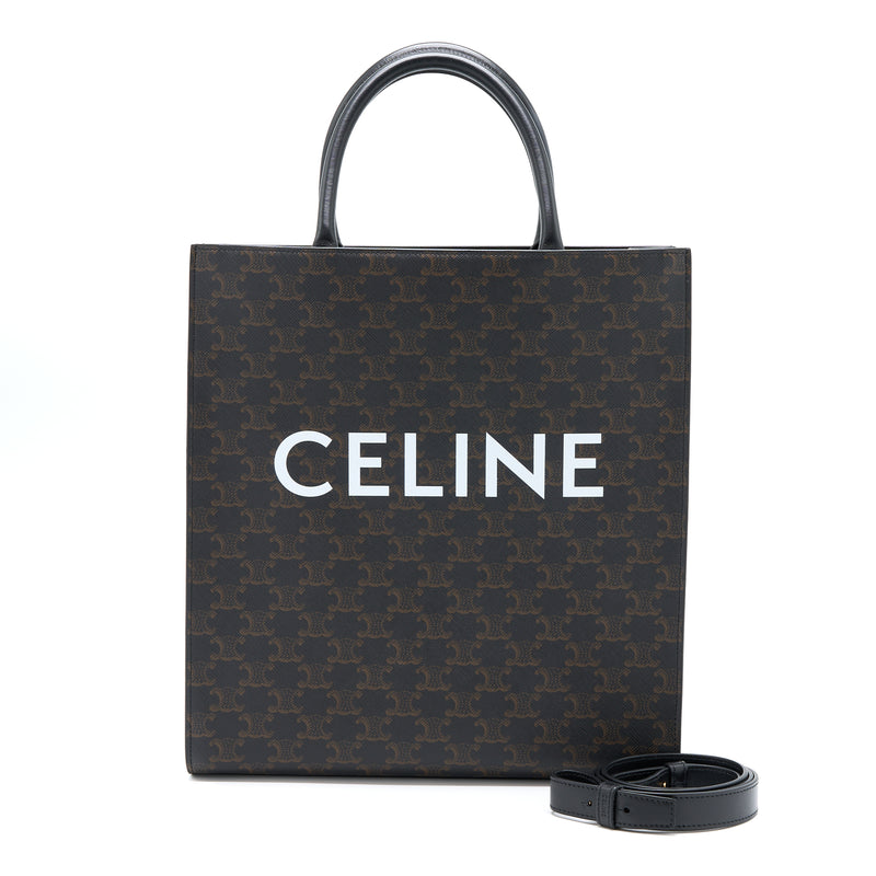 Celine Vertical Cabas Triomphe Canvas GHW