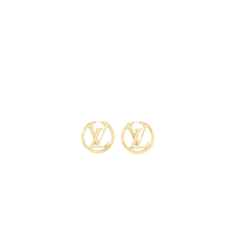 Louis Vuitton Louise PM Hoop Earrings - Gold-Tone Metal Hoop