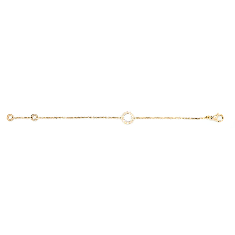 Bvlgari Size S/M Bracelet Carnelian/Mother of Pearl Rose Gold