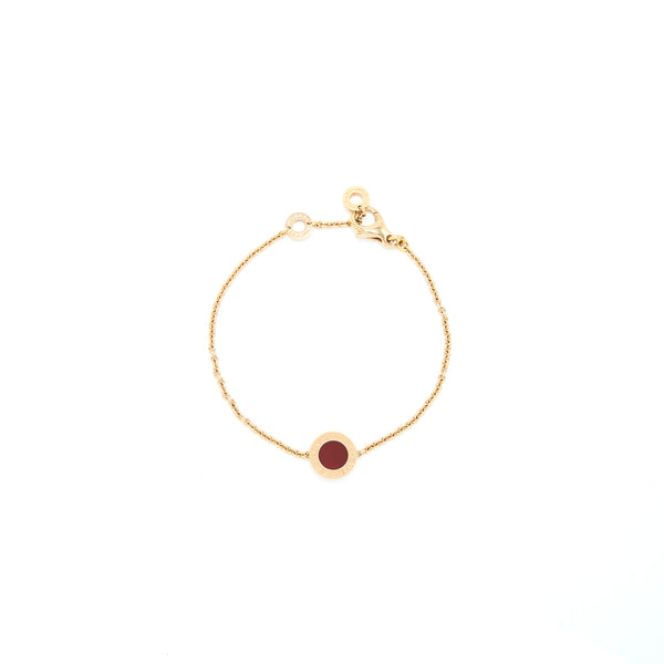 Bvlgari Size S/M Bracelet Carnelian/Mother of Pearl Rose Gold