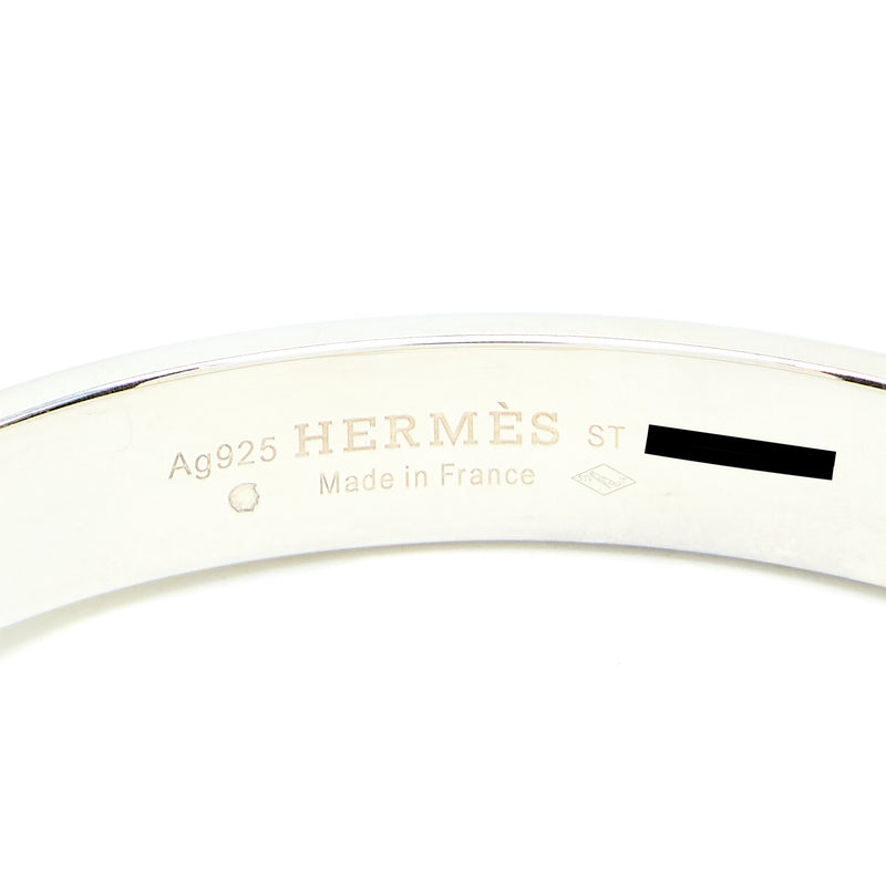 Hermes Size ST Collier De Chien Bracelet in Sterling Silver