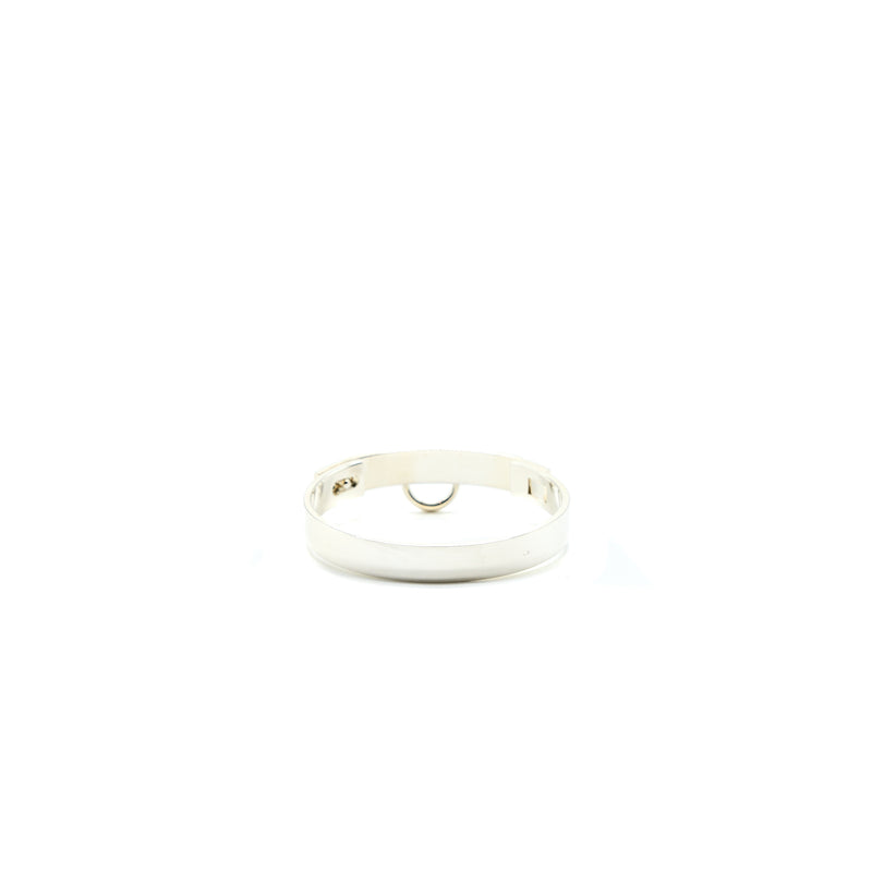 Hermes Size ST Collier De Chien Bracelet in Sterling Silver