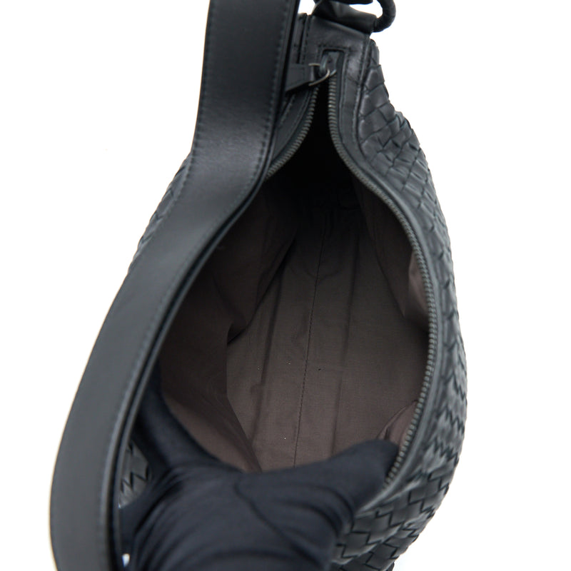 Bottega Veneta Hobo Bag Intrecciato Black