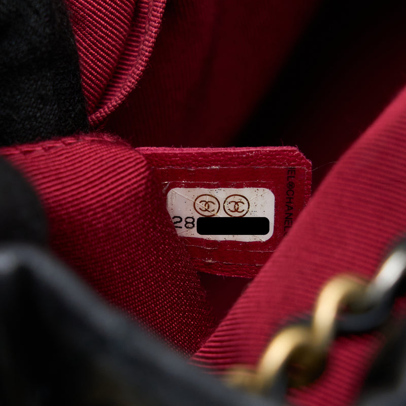 Chanel Small Gabrielle Backpack Aged Calfskin Black Multicolour Hardware