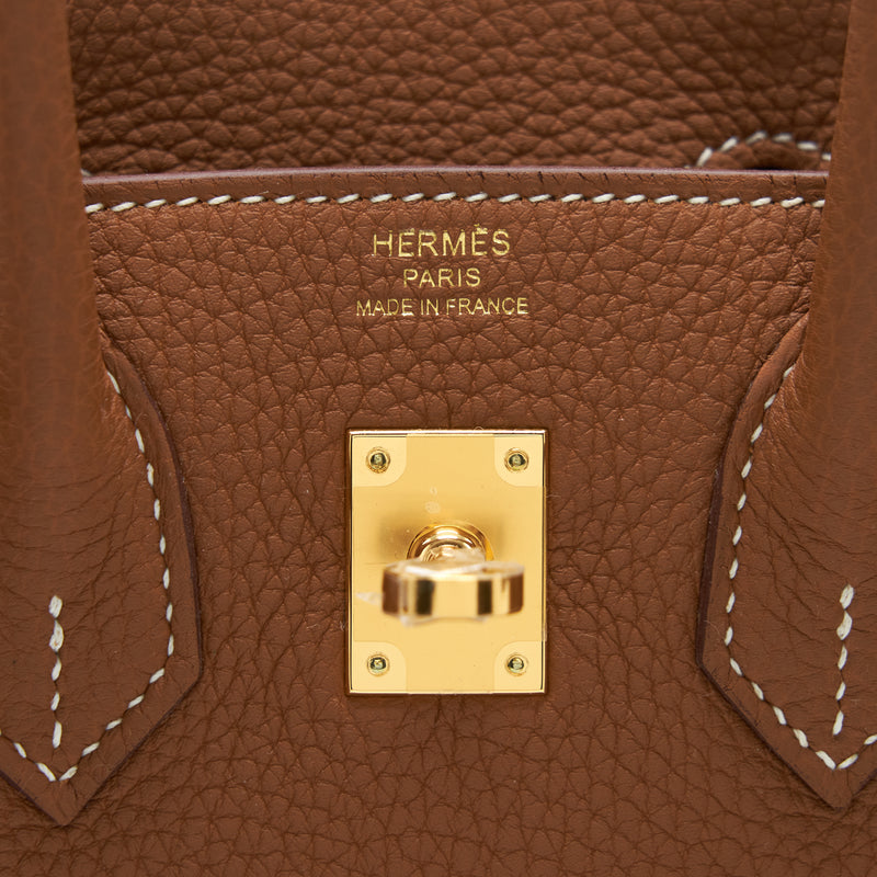Hermes Birkin 25 Gold Camel Tan Bag Togo Gold Hardware Y Stamp, 2020