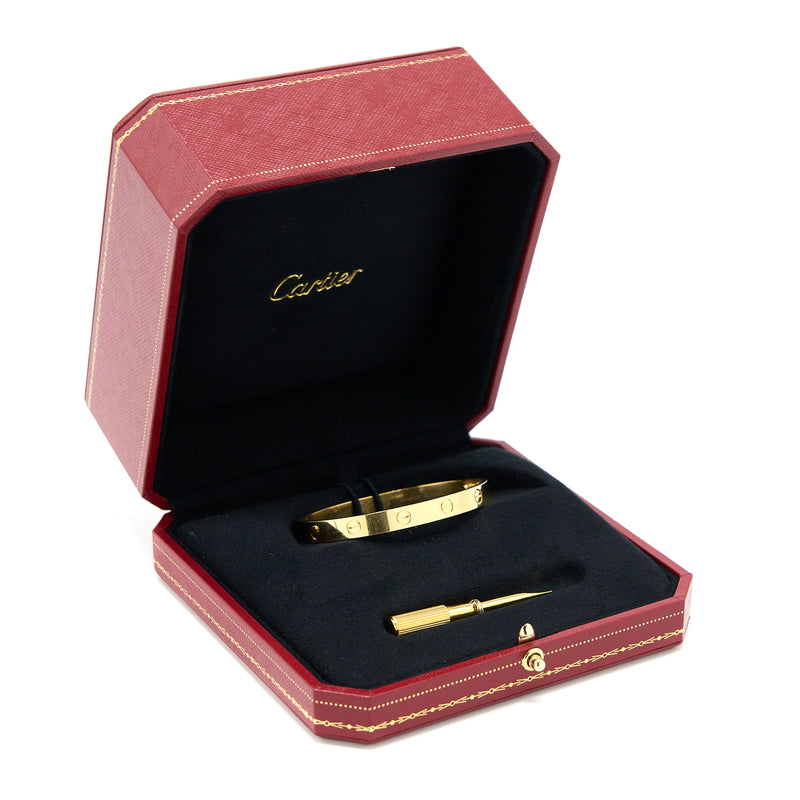Cartier Size 16 Love Bracelet YELLOW GOLD
