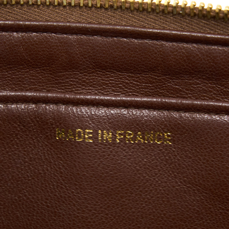 Chanel Vintage Classic Timeless Backpack Lambskin Brown GHW