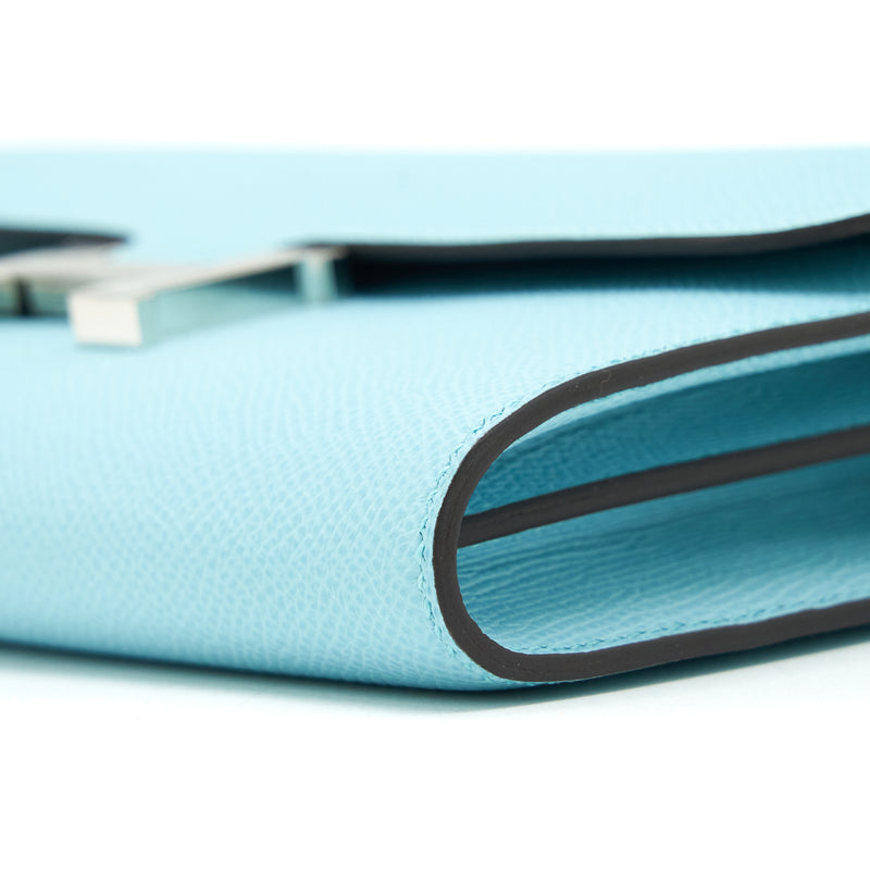 Hermes Constance To Go Epsom Blue Atoll SHW Stamp Z
