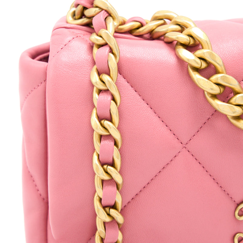 Chanel Small 19 Bag Lambskin Pink Multicolour Hardware (Microchip)
