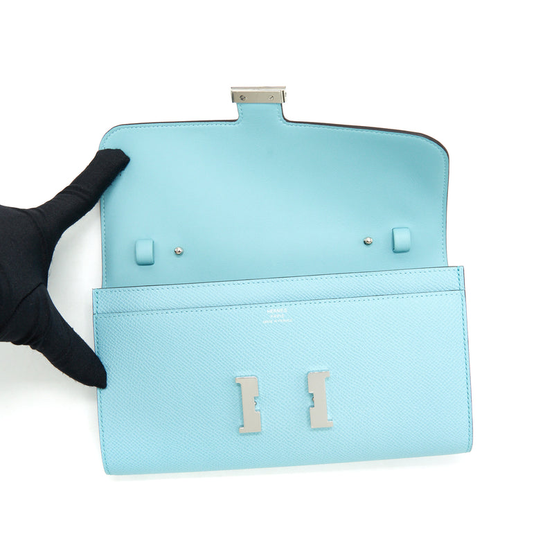 Hermes Constance To Go Epsom Blue Atoll SHW Stamp Z