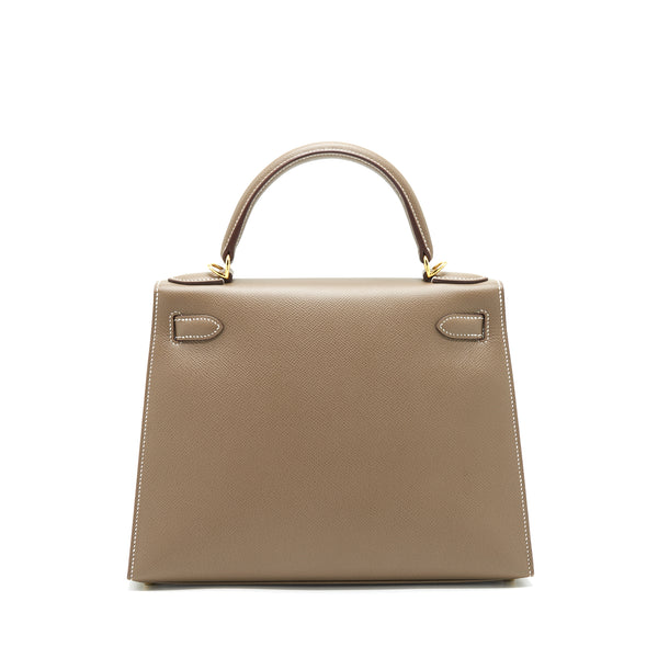 Hermes Kelly 28 Epsom Etoupe GHW Stamp Z
