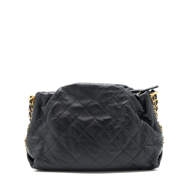 Chanel quilted shoulder bag lambskin black GHW