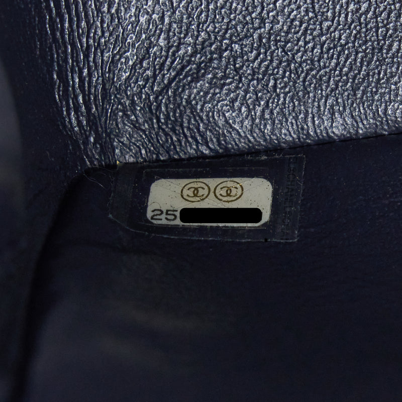 Chanel Mini Rectangular Flap Bag Chevron Lambskin Navy SHW