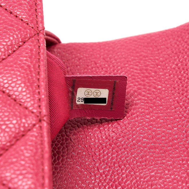 Chanel Mini Square Caviar Pink in Pink Hardware