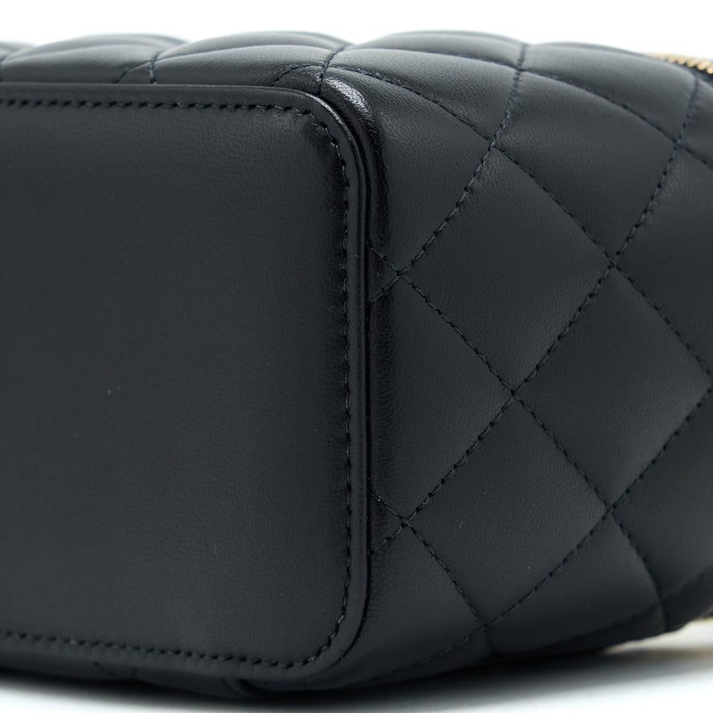 Chanel Pearl Crush Long Vanity Lambskin Black GHW