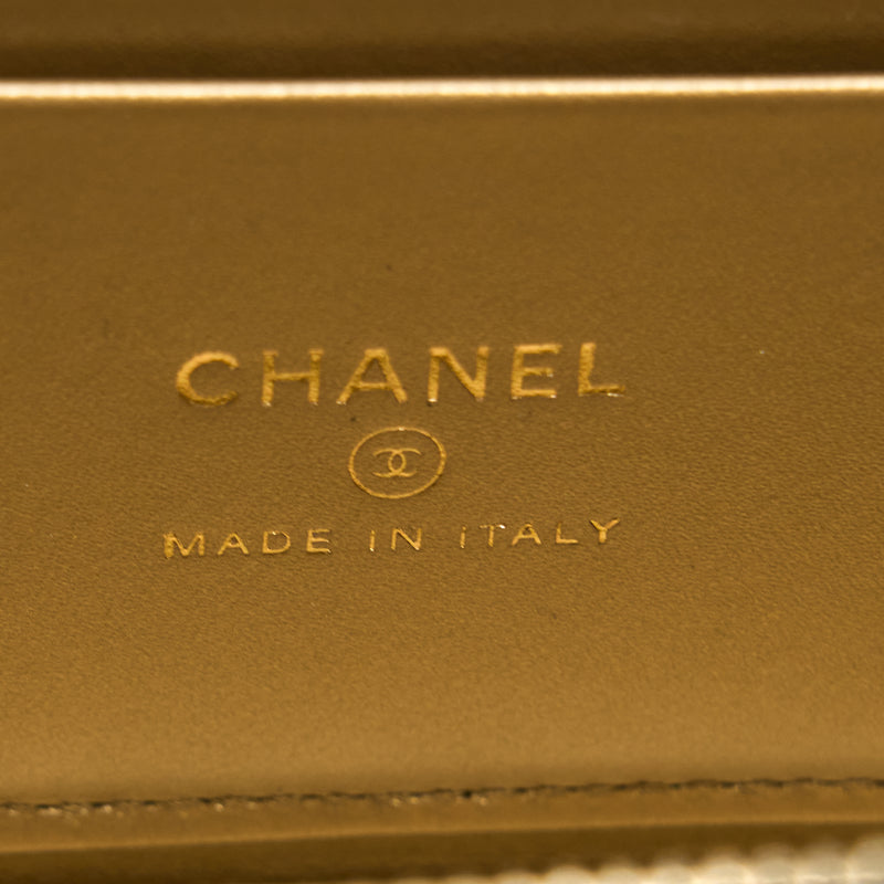 Chanel Pearl Crush Long Vanity Lambskin Black GHW