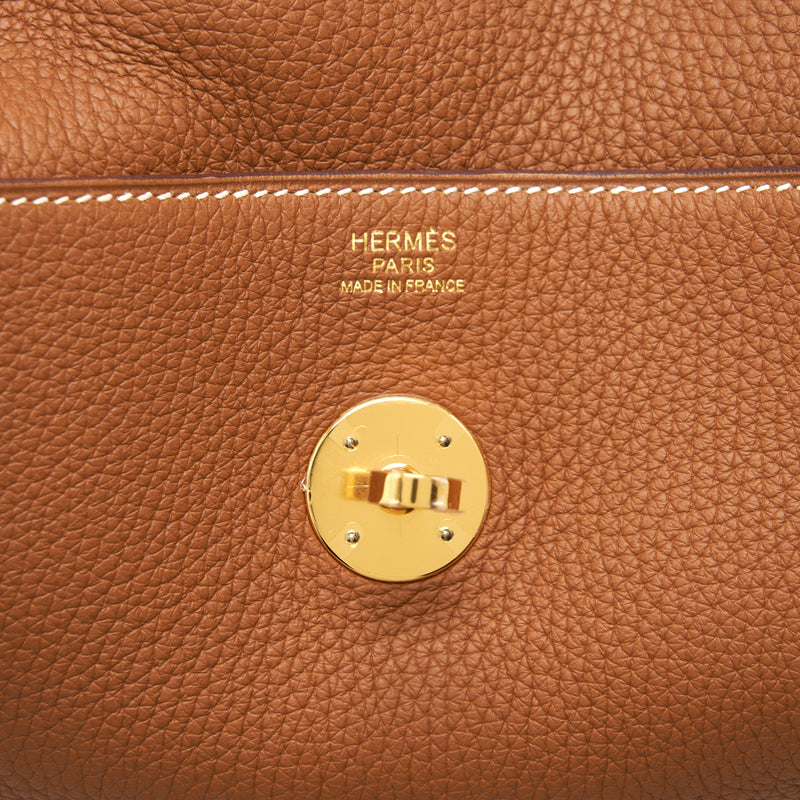 Hermes Lindy 30 Clemence Gold GHW Stamp A