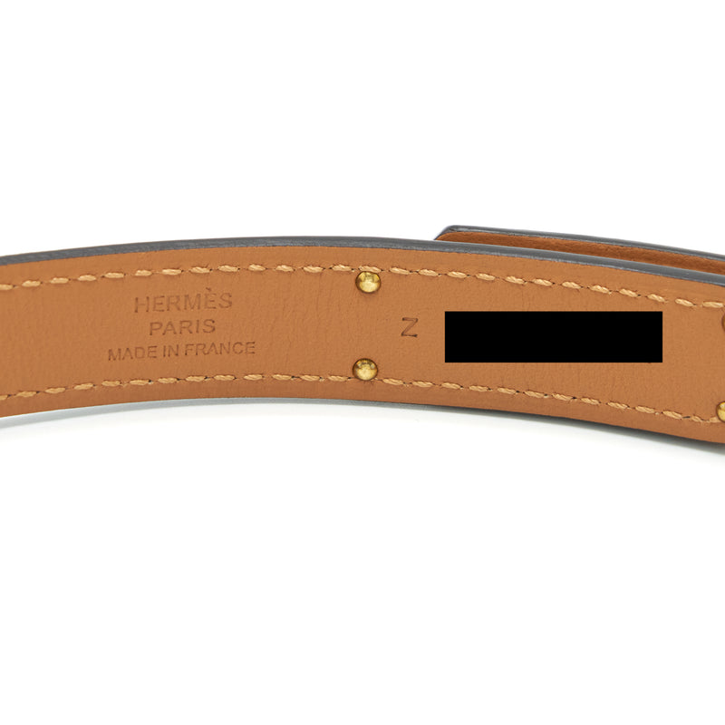 Hermes Kelly 18 Classic Belt Epsom Gold GHW Stamp Z