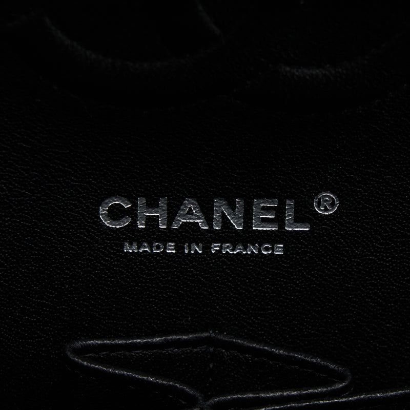 Chanel Medium Classic Double Flap Bag Chevron Caviar Black SHW