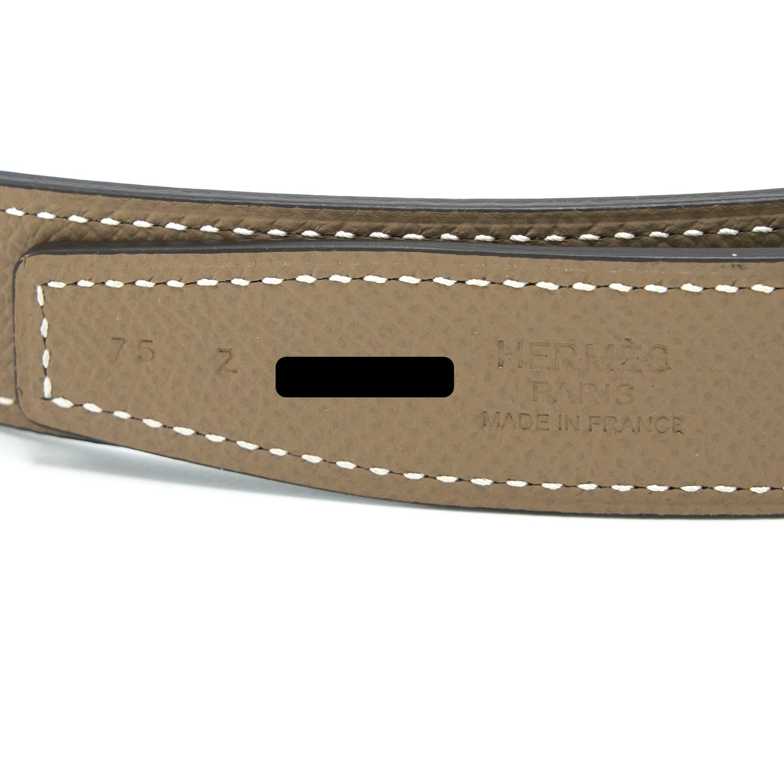Hermes Epsom Swift Gourmette Equestre 13mm Belt 75 Etoupe Hermes Swift Epsom 13mm Ancre Belt 80/32 Black Etoupe  main image 3