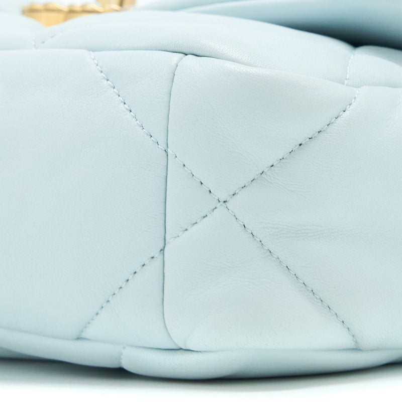 Chanel Small 19 Bag Lambskin Light Blue Multicolour Hardware (Microchip)