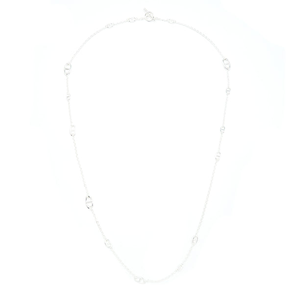 Hermes 120cm Farandole Long Necklace 925 Silver
