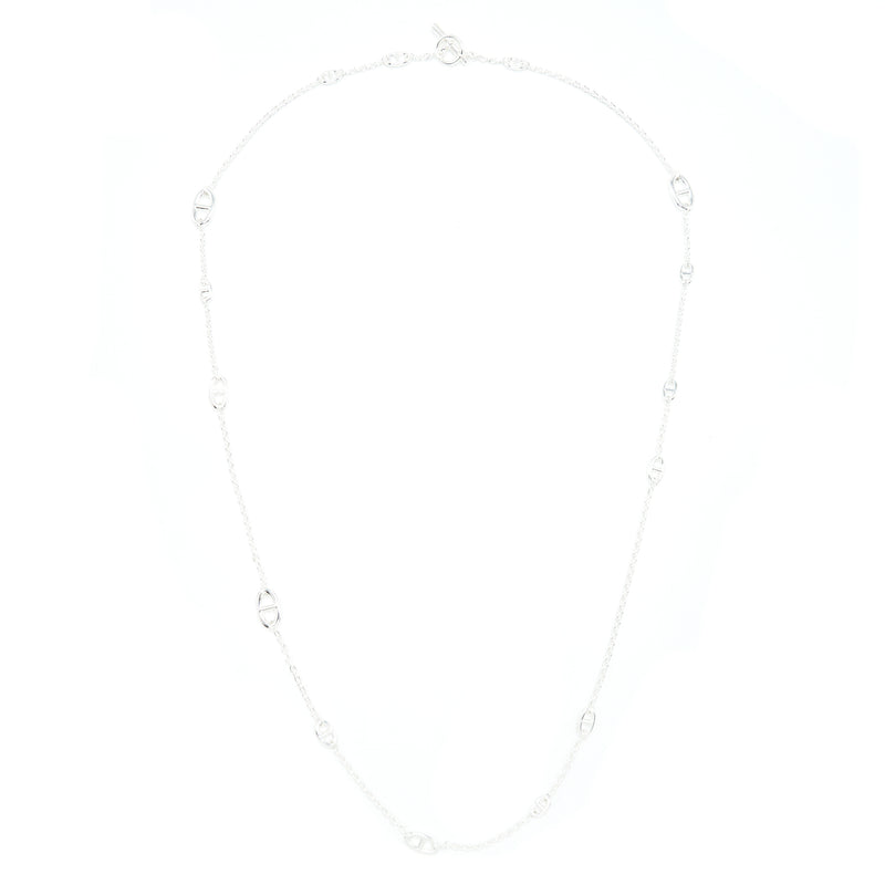 Hermes 120cm Farandole Long Necklace 925 Silver