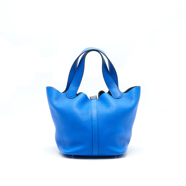 Hermes picotin 22 Lock bag Tanzania Blue SHW stamp X