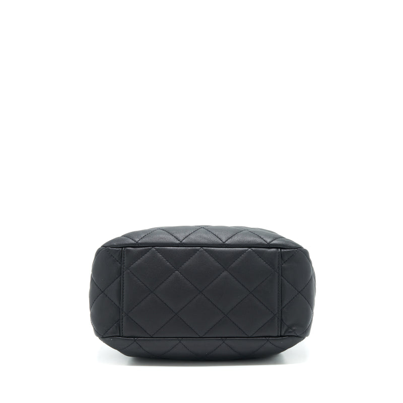 Chanel bucket bag quilted lambskin black LGHW