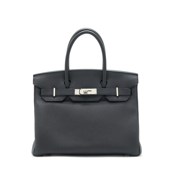 Hermes Birkin 30 Togo black SHW stamp A