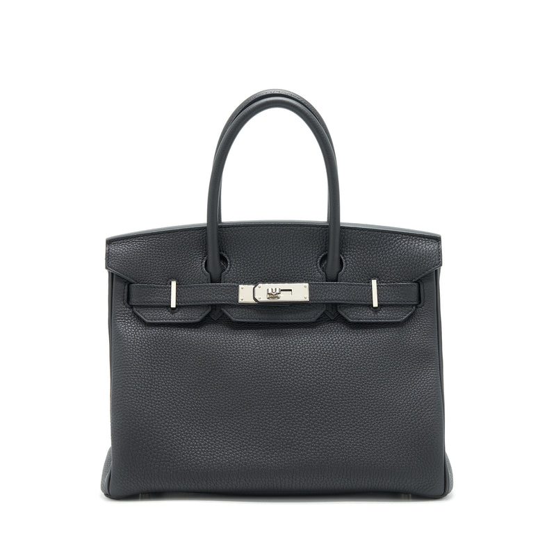 Hermes Birkin 30 Togo black SHW stamp A
